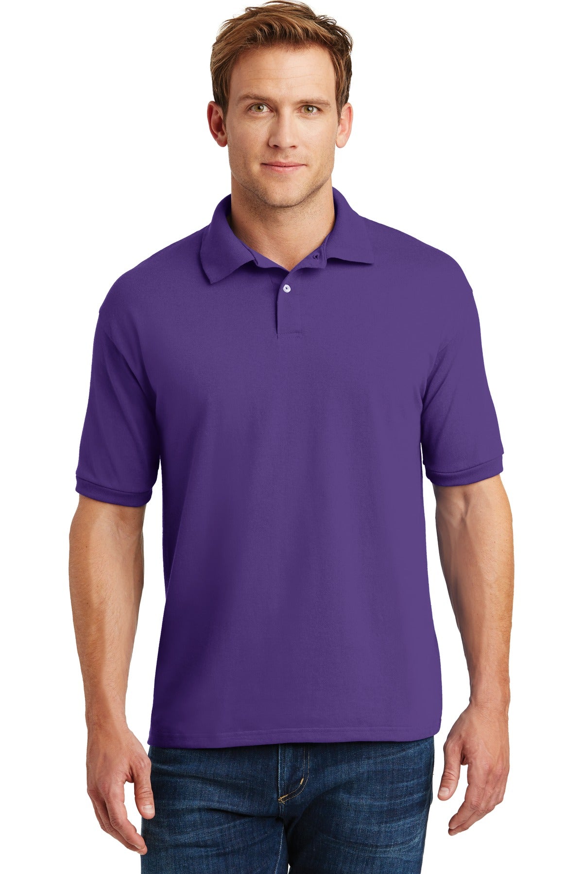 Hanes ®  EcoSmart ®  - 5.2-Ounce Jersey Knit Sport Shirt. 054X