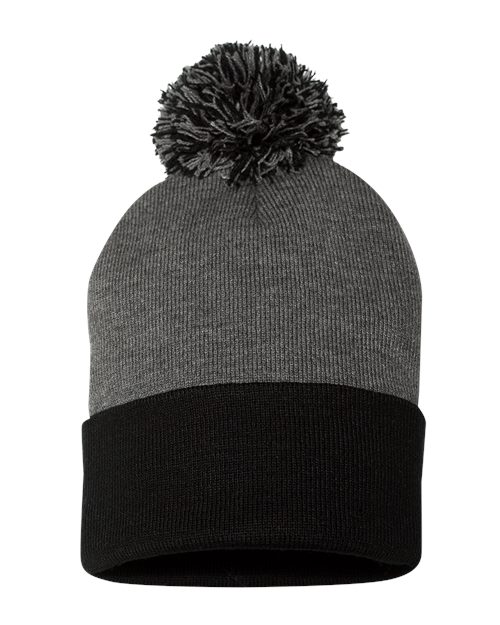 12" Pom-Pom Cuffed Beanie