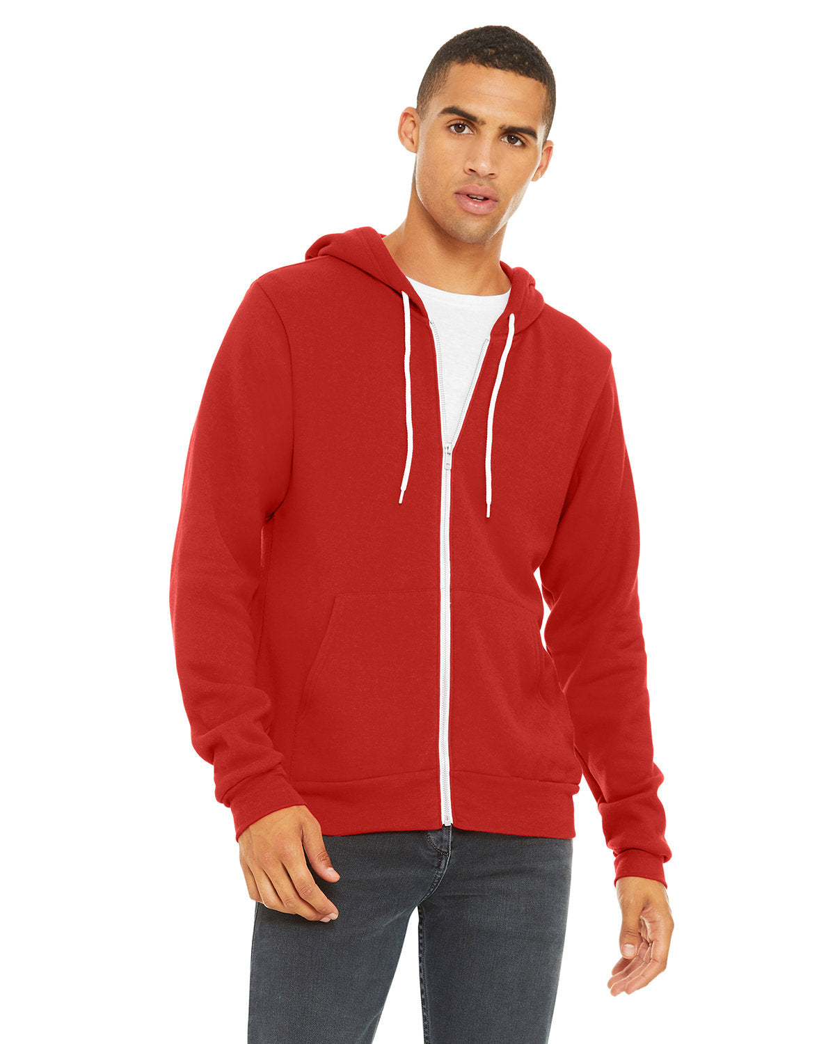 Unisex Sponge Fleece Full-Zip Hooded Sweatshirt