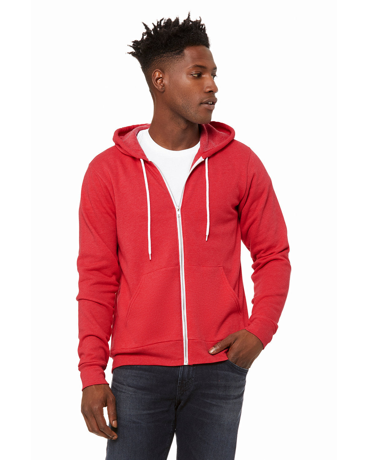 Unisex Sponge Fleece Full-Zip Hooded Sweatshirt