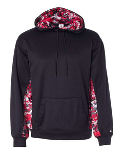 Digital Camo Colorblock Performance Fleece Hooded Sweatshirt