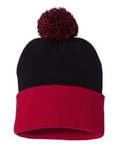 12" Pom-Pom Cuffed Beanie