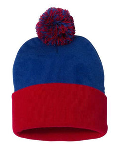 12" Pom-Pom Cuffed Beanie