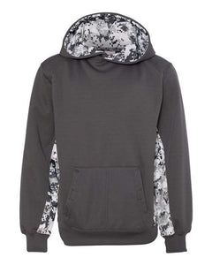 Youth Digital Camo Colorblock Performance Fleece Hooded Sweatshirt