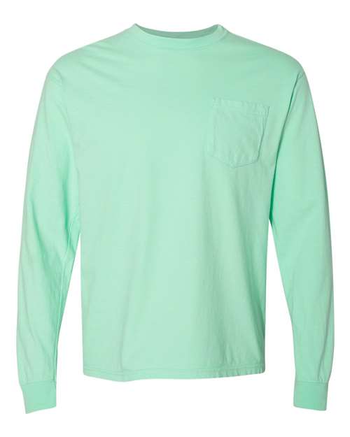 Garment-Dyed Heavyweight Long Sleeve Pocket T-Shirt