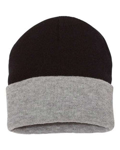 12" Color Blocked Cuffed Beanie