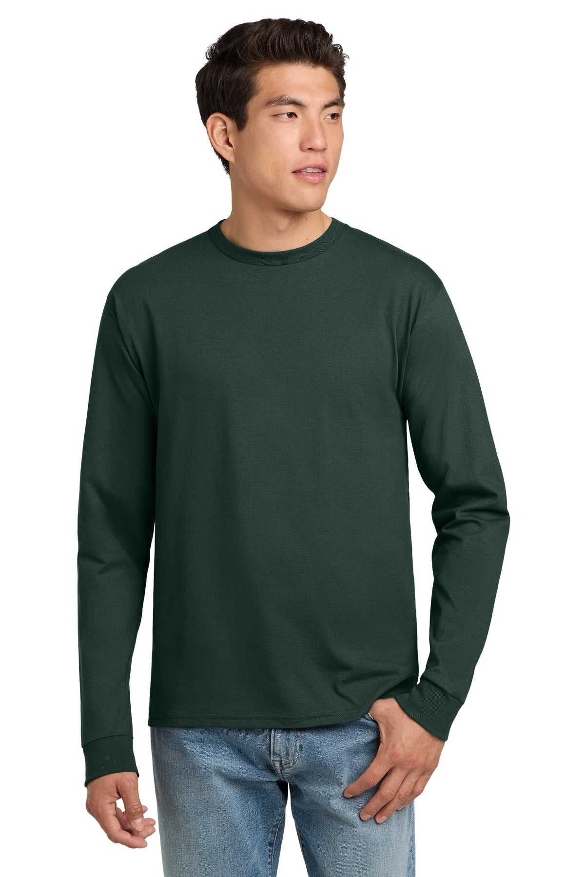 Hanes ®  - Authentic 100% Cotton Long Sleeve T-Shirt.  5586