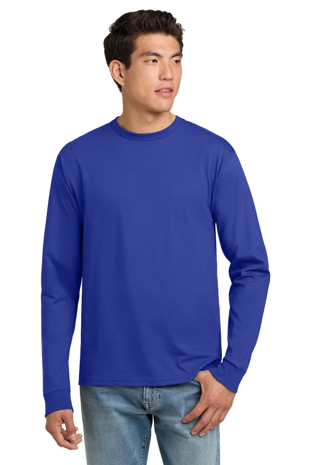 Hanes ®  - Authentic 100% Cotton Long Sleeve T-Shirt.  5586