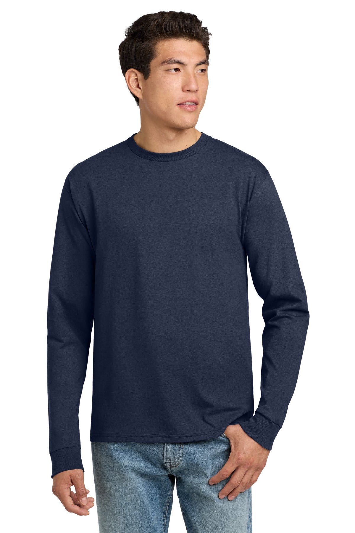 Hanes ®  - Authentic 100% Cotton Long Sleeve T-Shirt.  5586