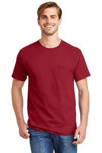 Hanes ®  - Authentic 100%  Cotton T-Shirt with Pocket.  5590