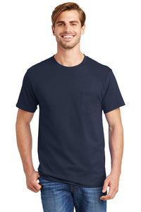 Hanes ®  - Authentic 100%  Cotton T-Shirt with Pocket.  5590