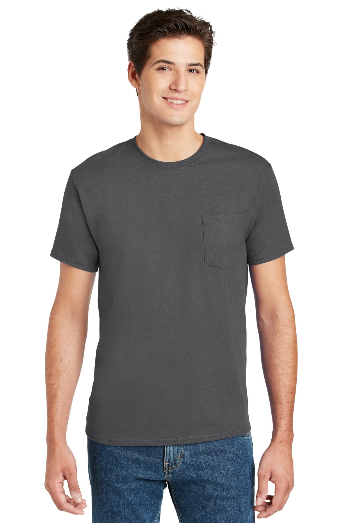 Hanes ®  - Authentic 100%  Cotton T-Shirt with Pocket.  5590