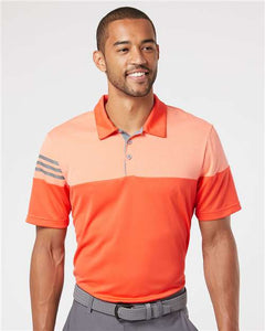 Heathered 3-Stripes Colorblocked Polo