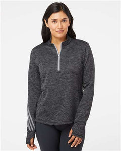 Women's Brushed Terry Heathered Quarter-Zip Pullover