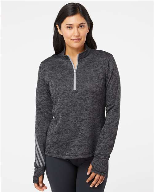 Women's Brushed Terry Heathered Quarter-Zip Pullover