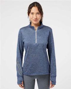 Women's Brushed Terry Heathered Quarter-Zip Pullover