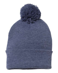 12" Pom-Pom Cuffed Beanie