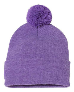 12" Pom-Pom Cuffed Beanie