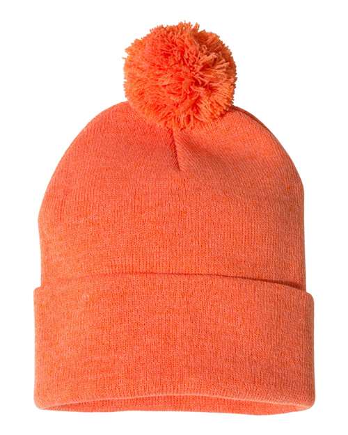 12" Pom-Pom Cuffed Beanie