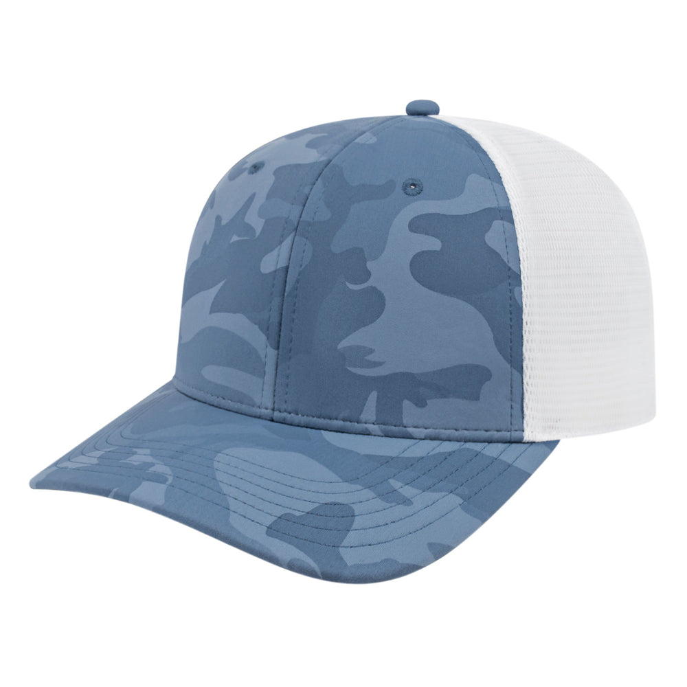 Nylon Blend Camo Trucker Mesh Back Cap