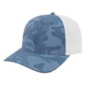 Nylon Blend Camo Trucker Mesh Back Cap