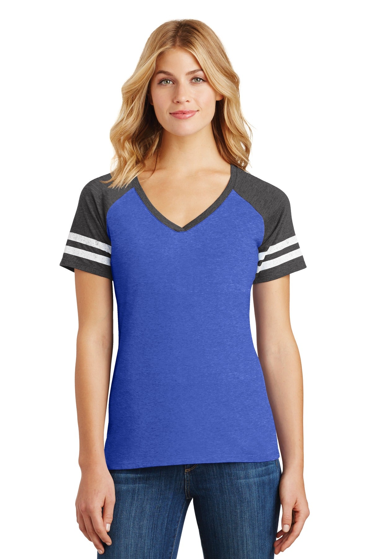 District  ®  Women's Game V-Neck Tee. DM476