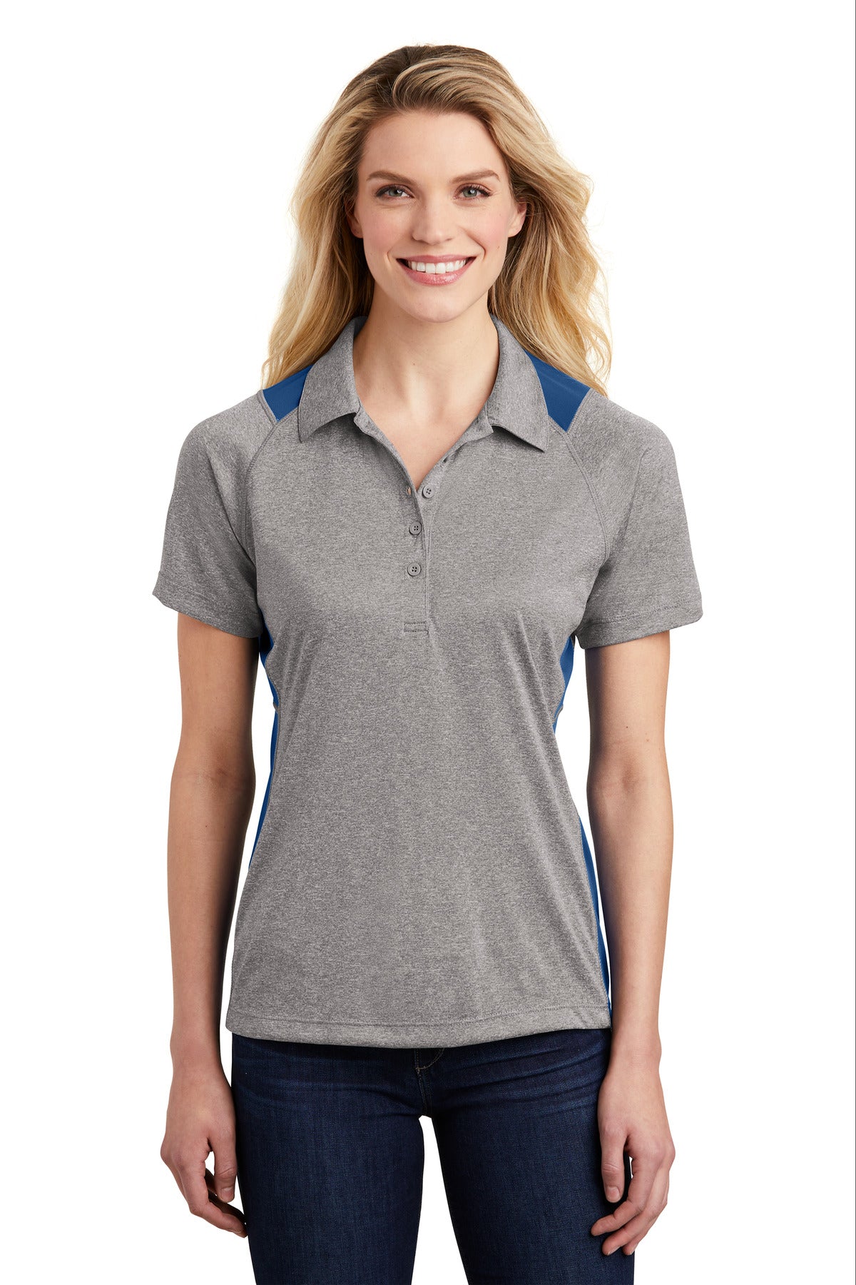 Sport-Tek ®  Women's Heather Colorblock Contender ™  Polo. LST665
