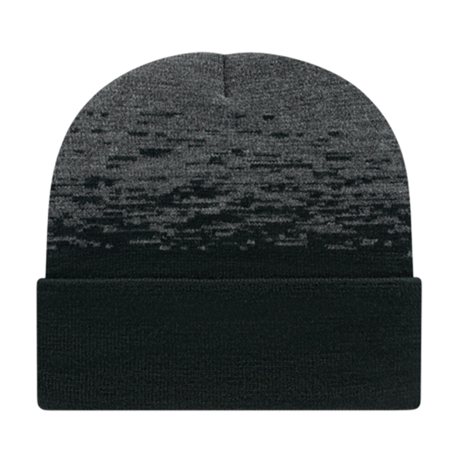 Static Pattern Knit Cap with Cuff