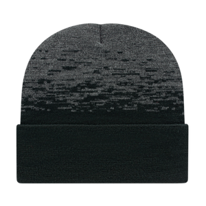Static Pattern Knit Cap with Cuff