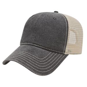 Washed Pigment Dyed with Washed Trucker Mesh Cap
